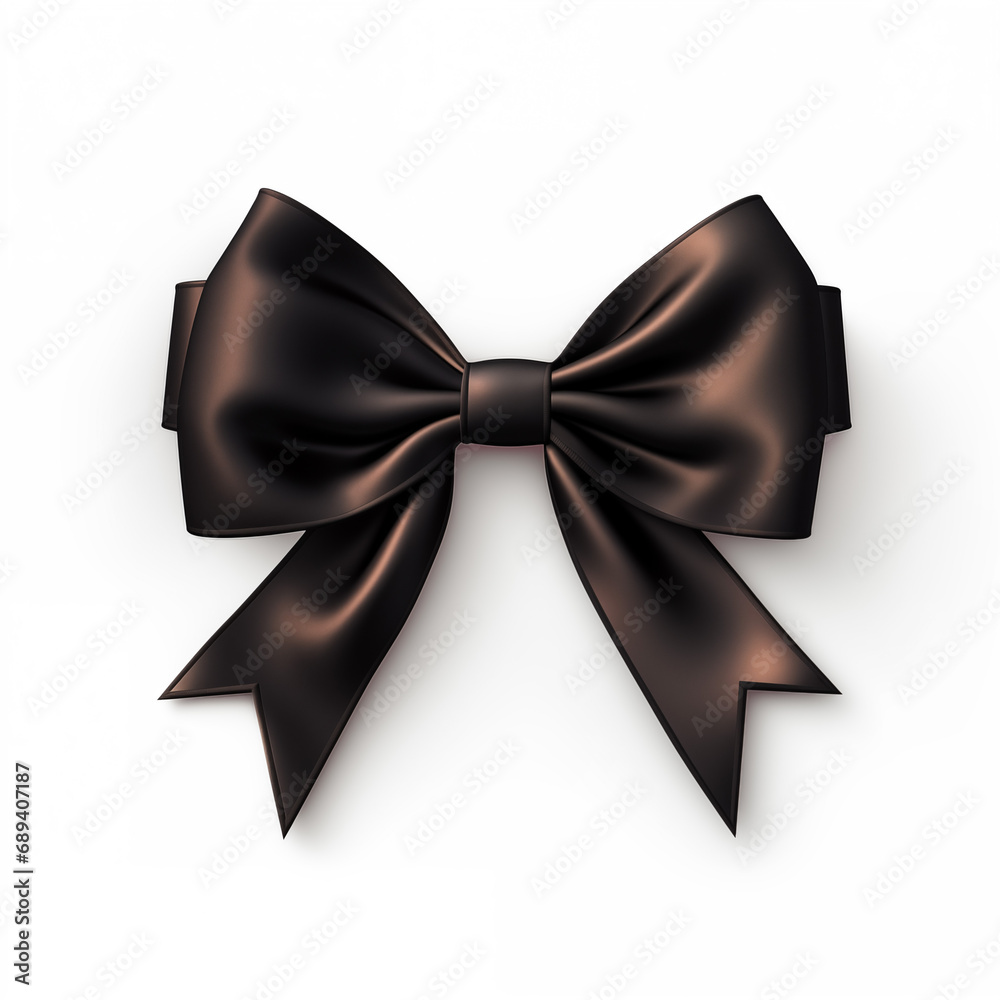 Satin bow isolated on a clear background. Satin bow isolated on a clear background.