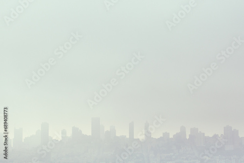 San Francisco Skyline in Fog