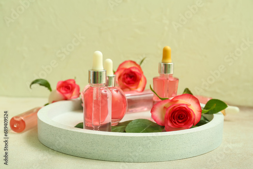 Rose essential oil dropper ...