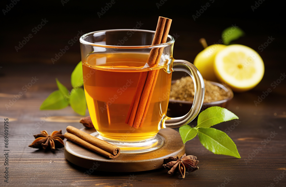A glass glass of refreshing, cool apple cider on a wooden table. A glass glass of refreshing, cool apple cider on a wooden table.