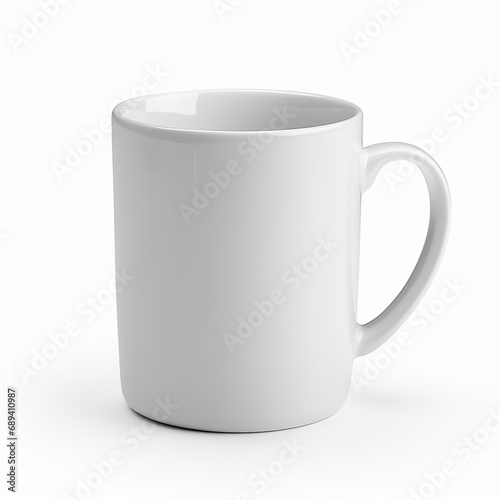 White mug cup mockup for your design isolated on white background with clipping path