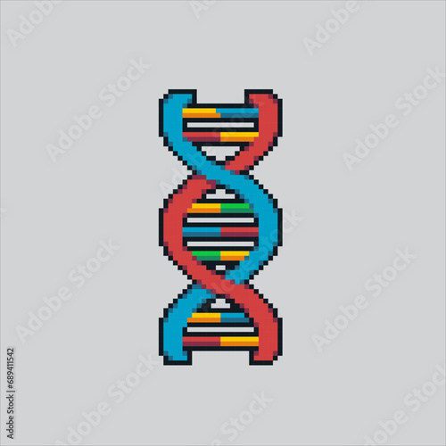 Pixel art illustration DNA. Pixelated dna. DNA human gen medical health
pixelated for the pixel art game and icon for website and video game. old school retro.