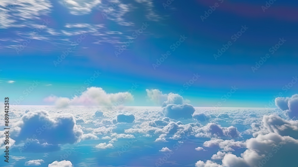 Thin and transparent clouds spreading across a bright blue sky, creating a dreamy and expansive backdrop