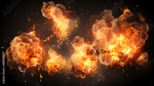 Big explosion effects, realistic explosions boom, realistic fire explosion background