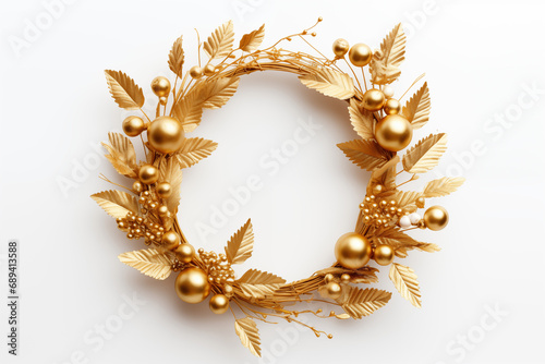 golden christmas wreath