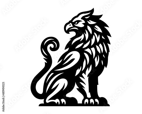 Fototapeta Naklejka Na Ścianę i Meble -  	animal, animals, banking, business, capital, coat of arms, company, cool, corporate, dream, finance, firm, gold, griffin, griffin logo, icon, iconic, investment, lion, logo, management, security, shi