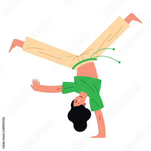 woman dancing capoeira