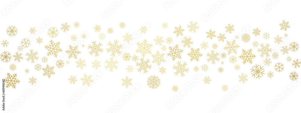 Christmas snowflakes background. Winter gold snow falling minimal decoration, greeting card. Noel subtle backdrop. Vector illustration Christmas snowflakes background. Winter gold snow falling minimal decoration, greeting card. Noel subtle backdrop. Vector illustration