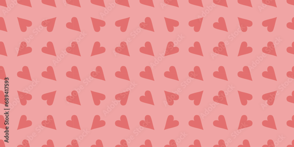 Many hearts on pink background. Pattern for Valentine's Day