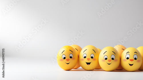 smiley face made of eggs easter egg