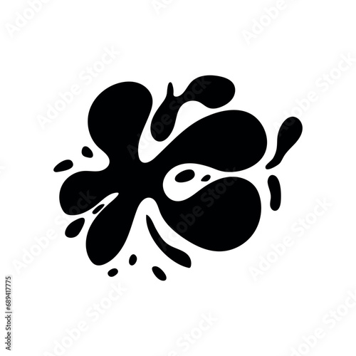 Black splashes on white bac...