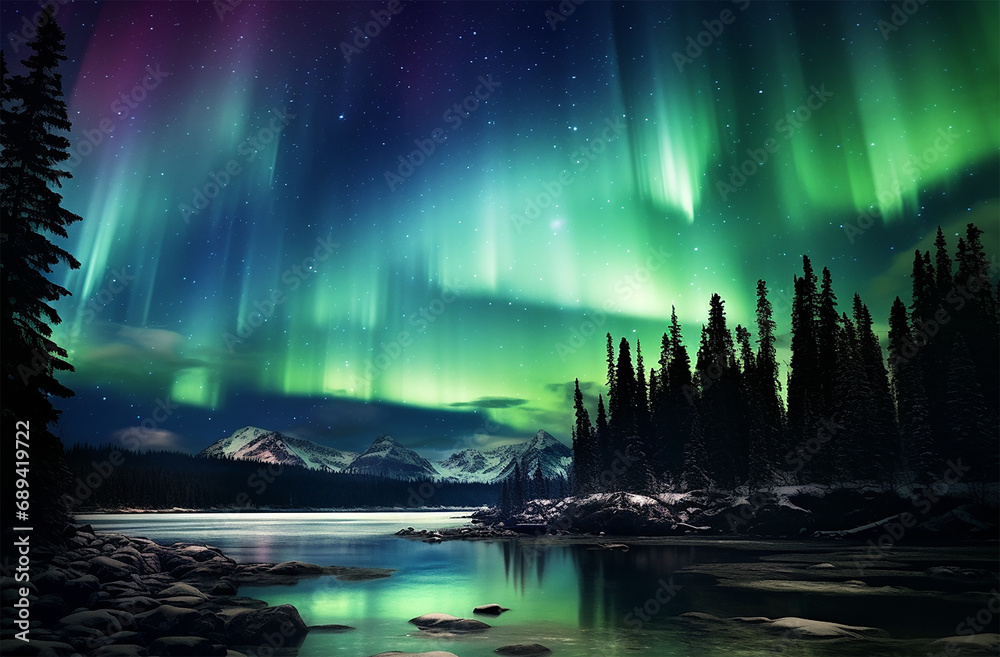 Aurora Borealis : the Northern Lights in their glory