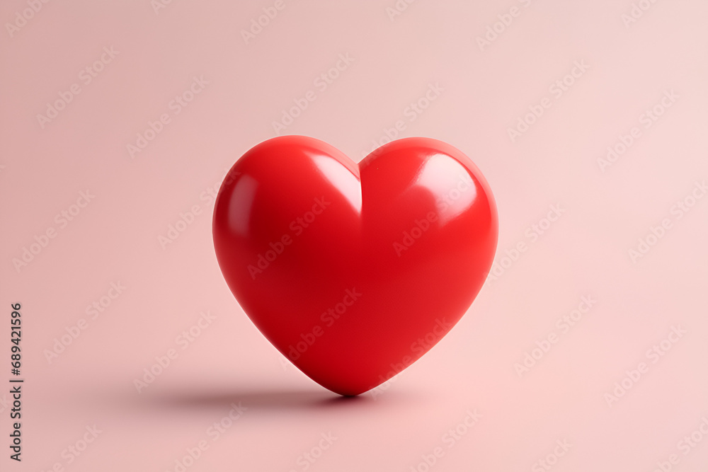 red 3D heart