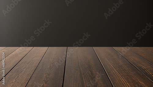 hard wooden top with black wallpaper background