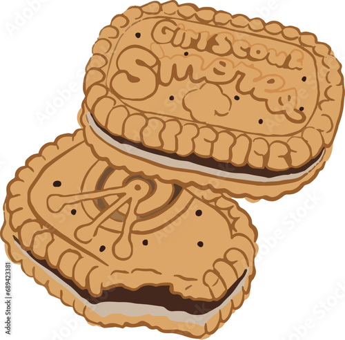 Girl Scout Cookies - Vector Art