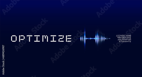 A futuristic scifi modern alphabet font. digital typography vector illustration design