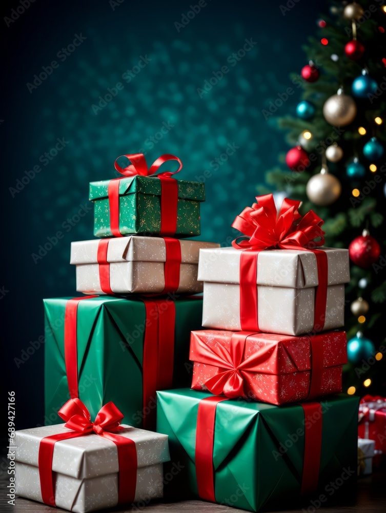 Stacked Christmas Presents 