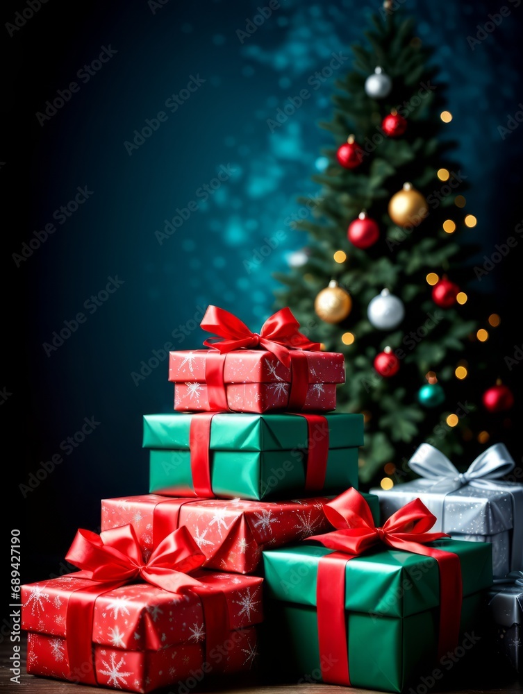 Stacked Christmas Presents 
