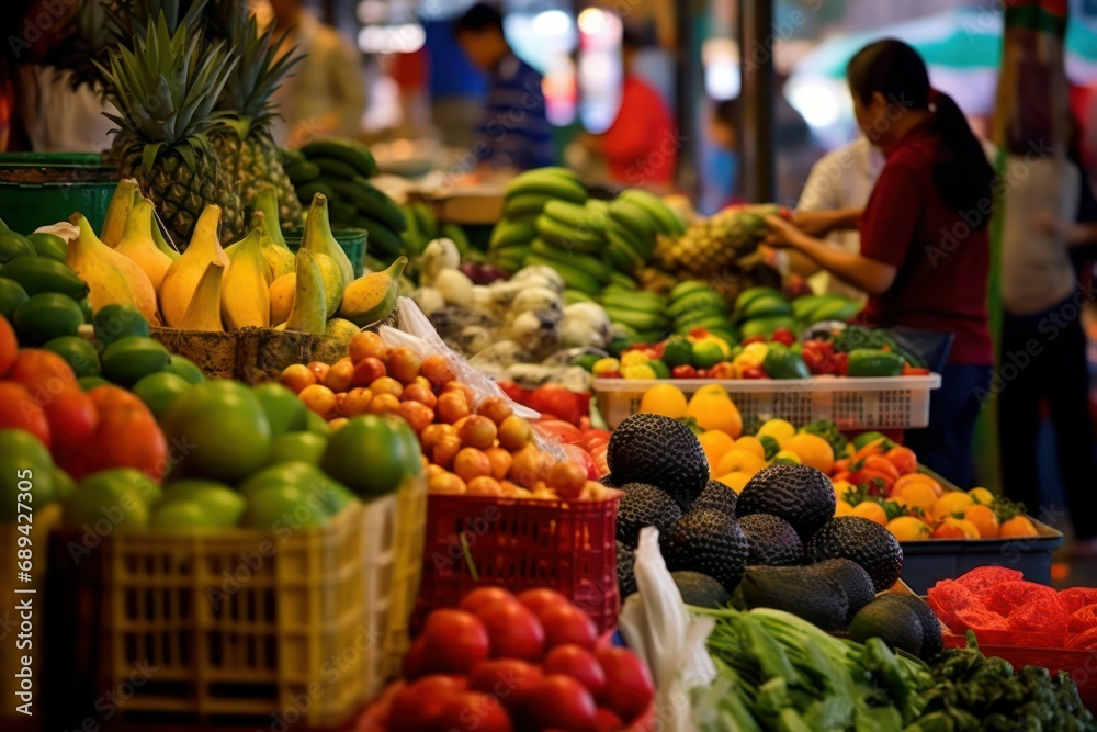 Fresh Harvest: Vibrant Community Market with Local Produce