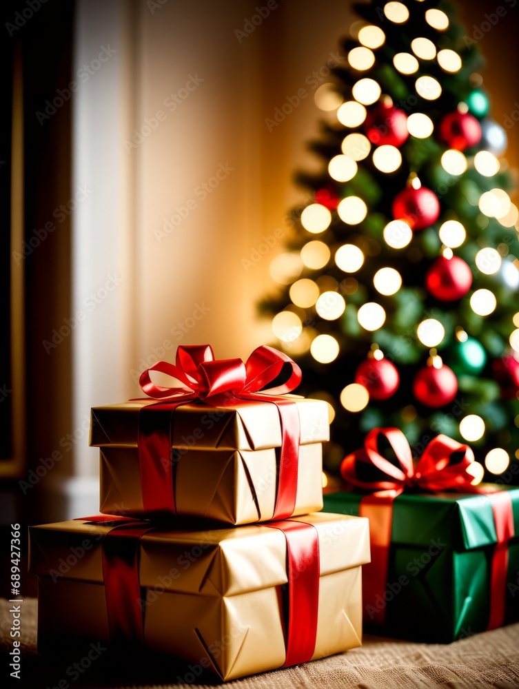 Stacked Christmas Presents Stacked Christmas Presents