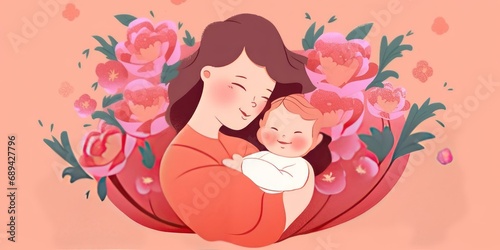 pink Mother s Day template  generation lover