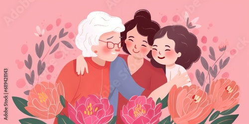 pink Mother s Day template  generation lover