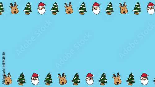 Christmas Character Loop Animation(blue