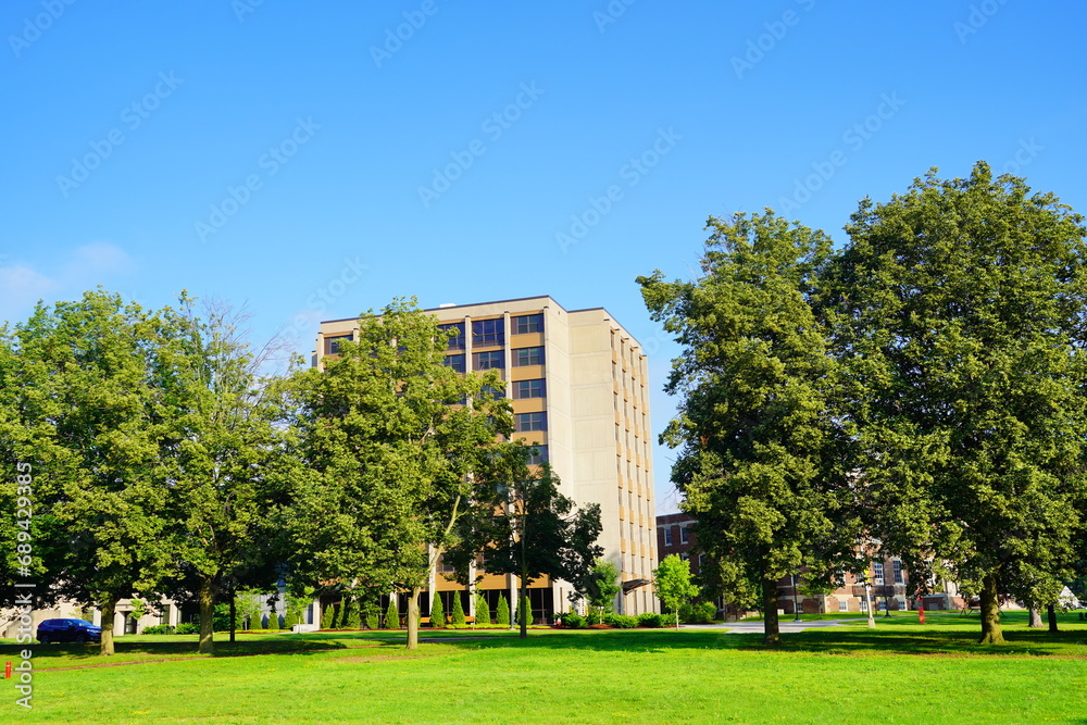 The landscape of New York State University (SUNY) Plattsburgh