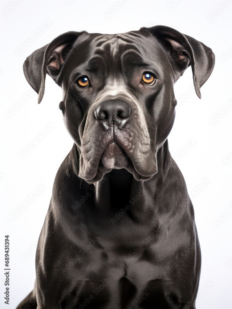 Cane Corso Dog Studio Shot Isolated on Clear Background, Generative AI