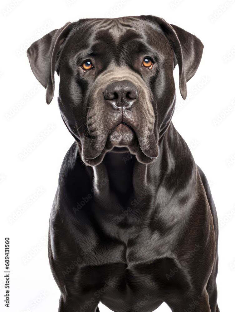 Cane Corso Dog Studio Shot Isolated on Clear Background, Generative AI