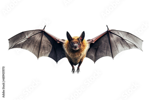 flying bat isolated on transparent background. generative ai