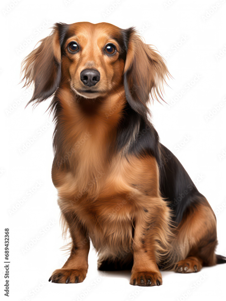 Dachhund Dog Studio Shot Isolated on Clear Background, Generative AI