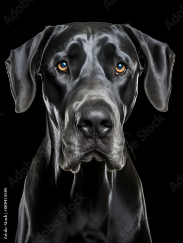 Great Dane Dog Studio Shot Isolated on Clear Background  Generative AI