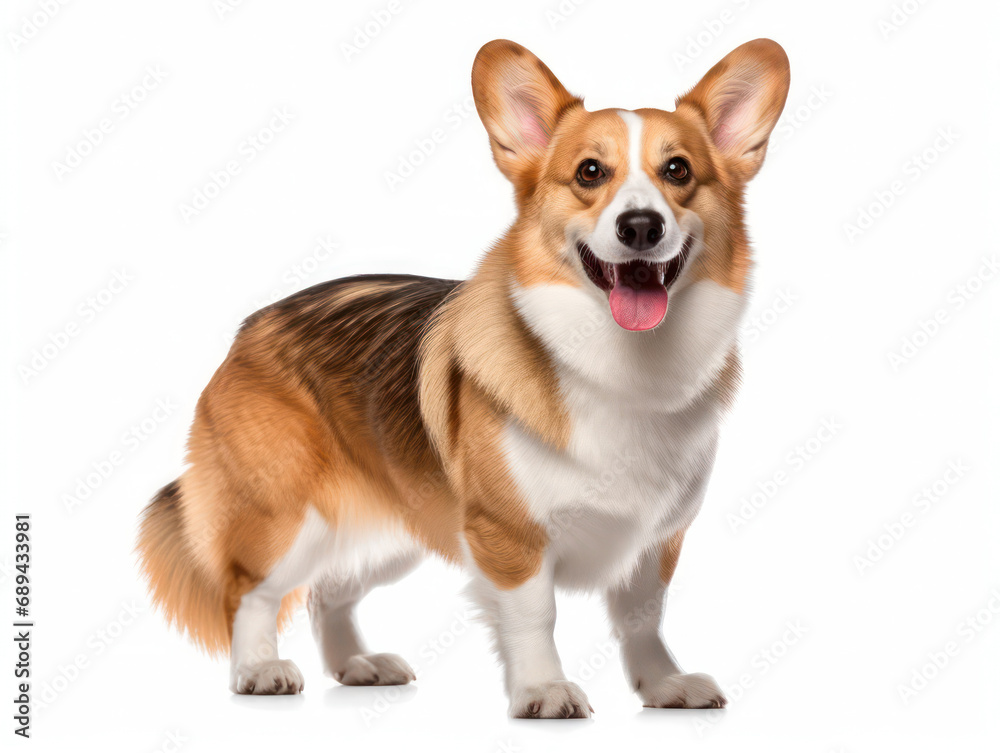 Pembroke Welsh Corgi Dog Studio Shot Isolated on Clear Background, Generative AI