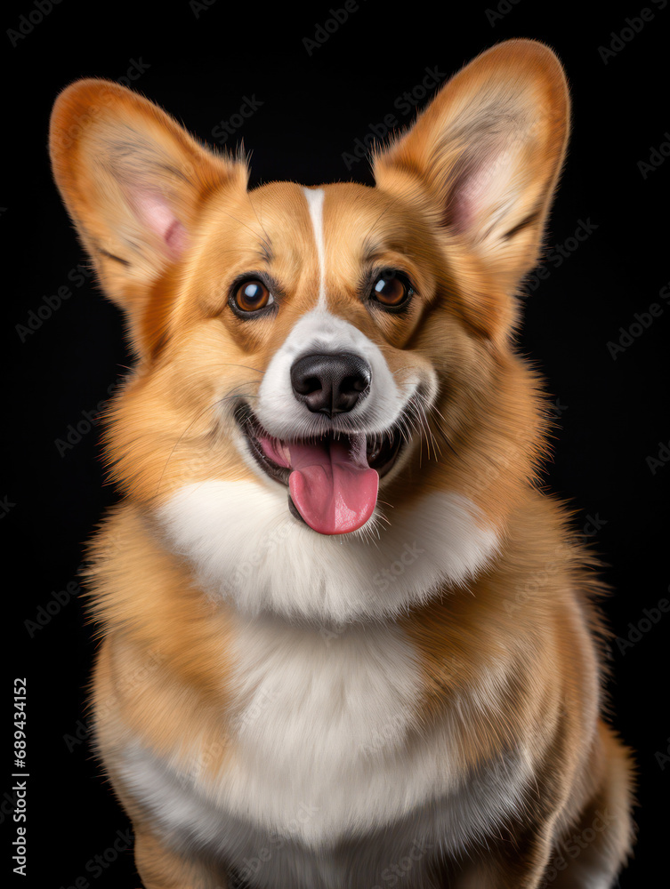 Pembroke Welsh Corgi Dog Studio Shot Isolated on Clear Background, Generative AI