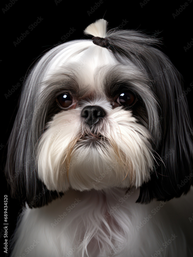 Shih Tzu Dog Studio Shot Isolated on Clear Background, Generative AI Shih Tzu Dog Studio Shot Isolated on Clear Background, Generative AI