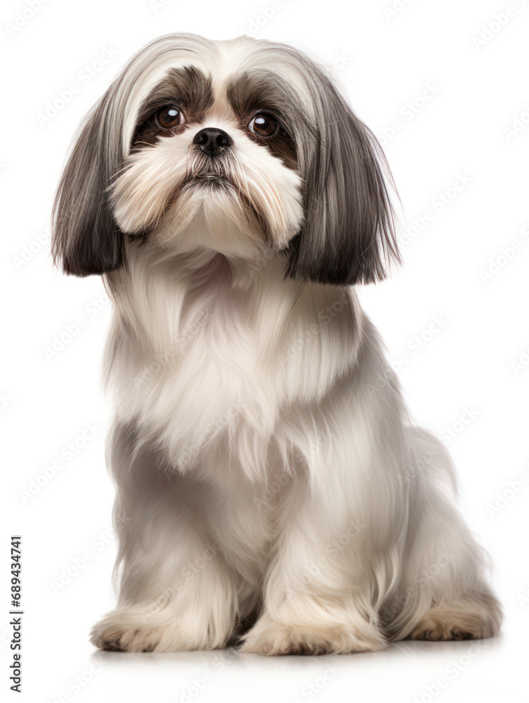 Shih Tzu Dog Studio Shot Isolated on Clear Background, Generative AI Shih Tzu Dog Studio Shot Isolated on Clear Background, Generative AI