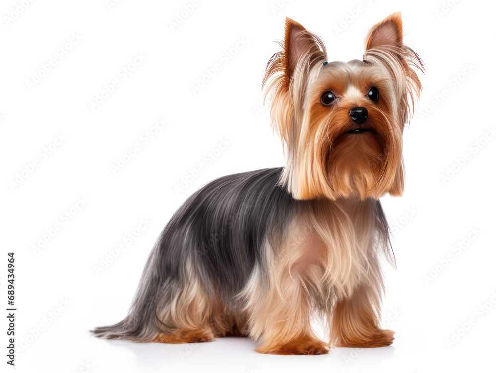 Yorkshire Terrier Dog Studio Shot Isolated on Clear Background, Generative AI Yorkshire Terrier Dog Studio Shot Isolated on Clear Background, Generative AI