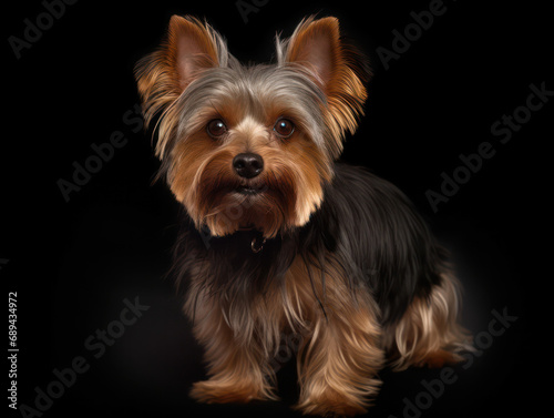 Yorkshire Terrier Dog Studio Shot Isolated on Clear Background, Generative AI © Vig