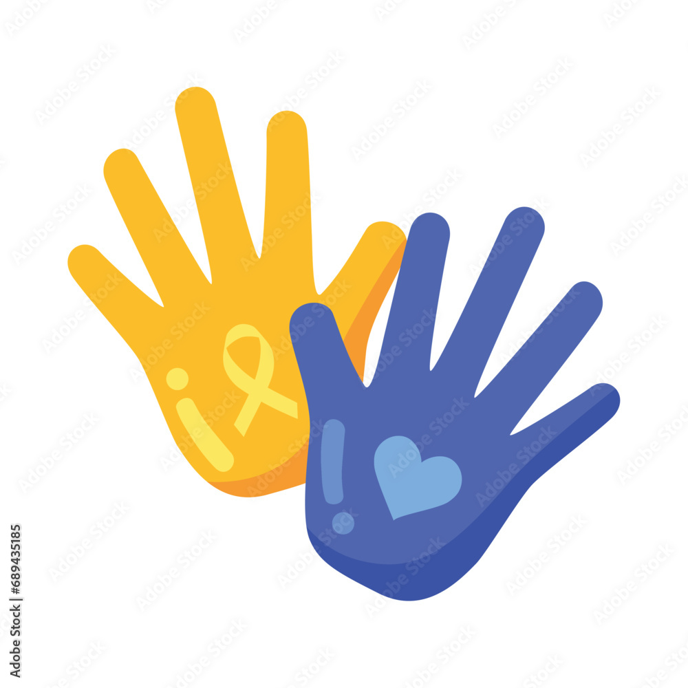 Obraz premium down syndrome hands