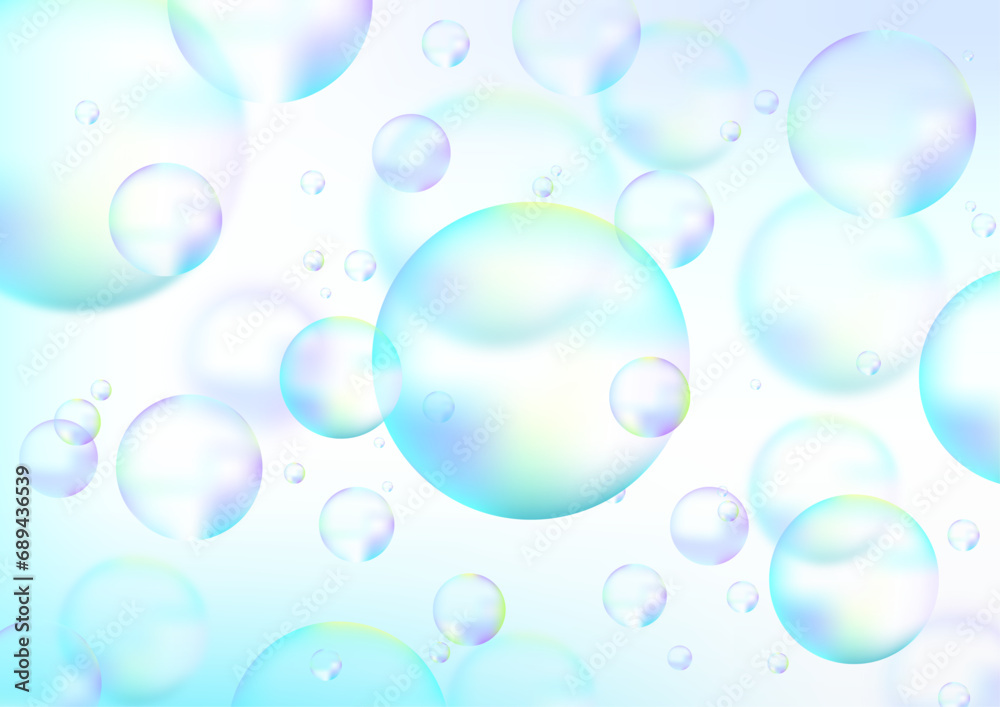 透明感のある水中の泡