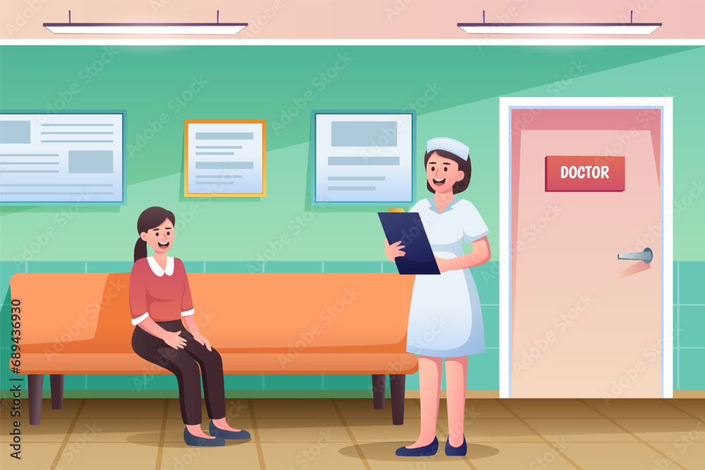 Fototapeta premium Medical and Healthcare Flat Design Illustration