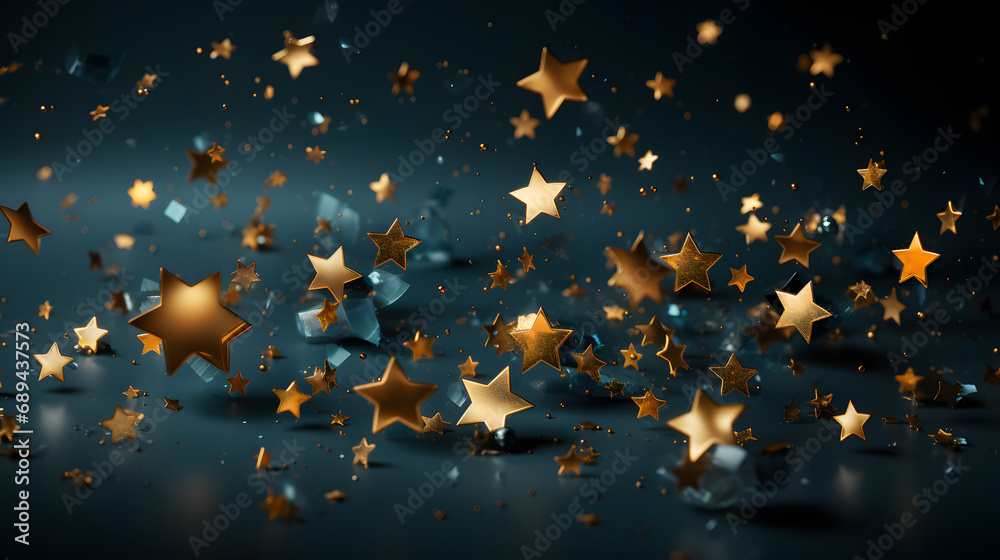 Scattered golden stars on white background Scattered golden stars on white background