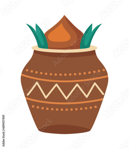 indian vase illustration