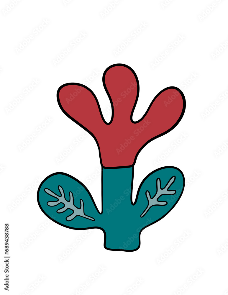 Obraz premium Flower minimal abstract cute style transparent background 
