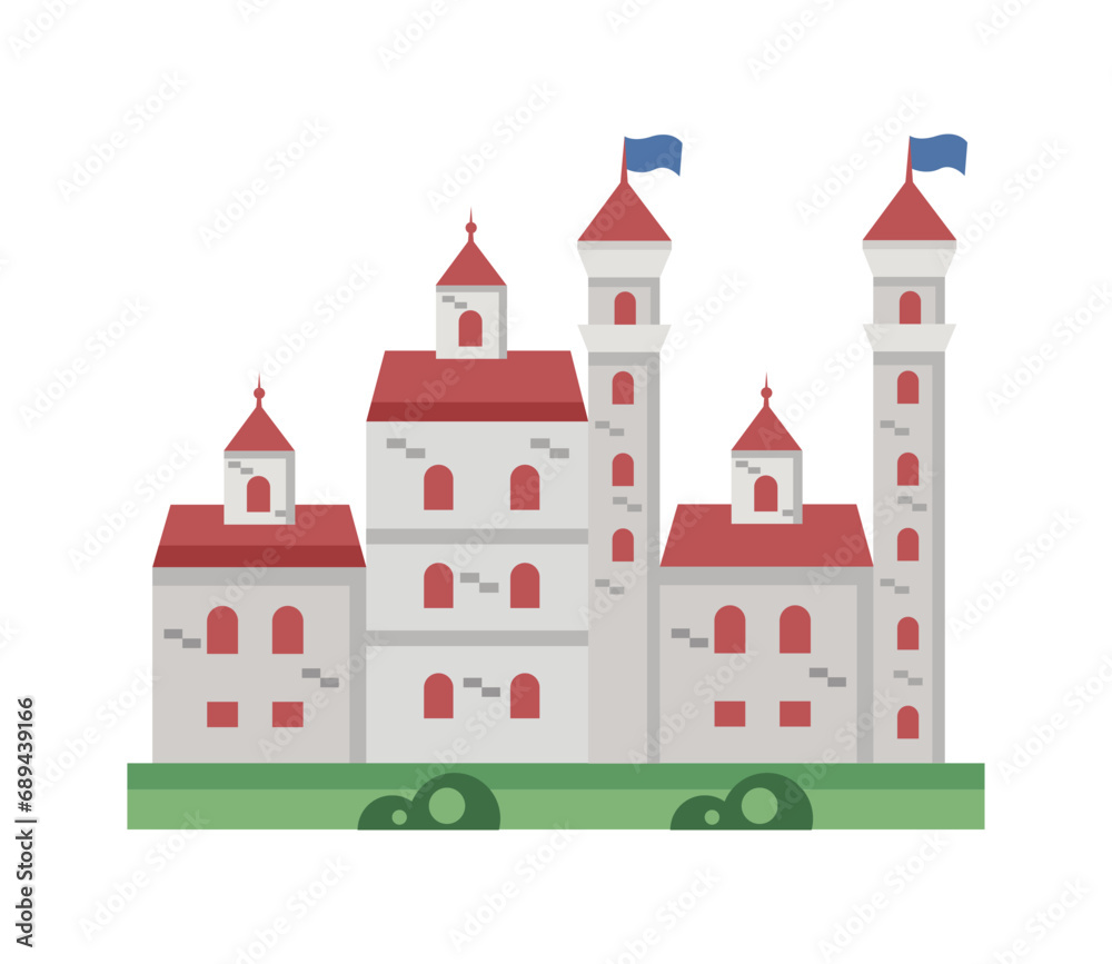 germany neuschwanstein with red decorations germany neuschwanstein with red decorations