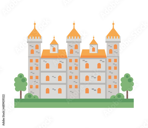 germany neuschwanstein castle illustration