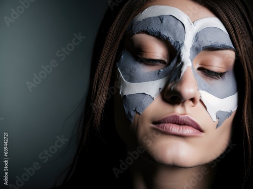 Portrait of a Disappointed woman with mask