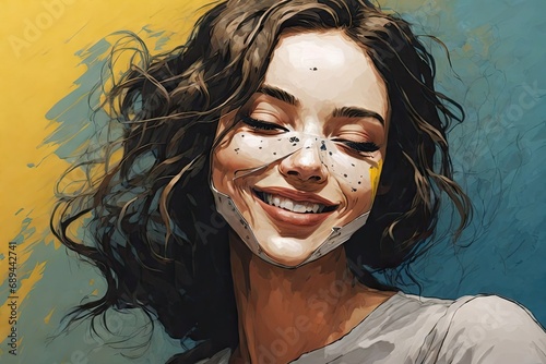 portrait of a smiley woman 