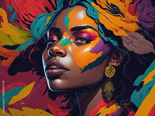 Graffiti portrait of a person